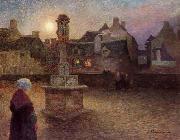unknow artist The Wayside Cross at Rochefort-en-Terre painting